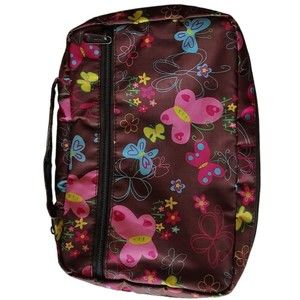 Soft Tablet Planner bag  Flowers Butterflies  Blue Pink Yellow Brown   EUC